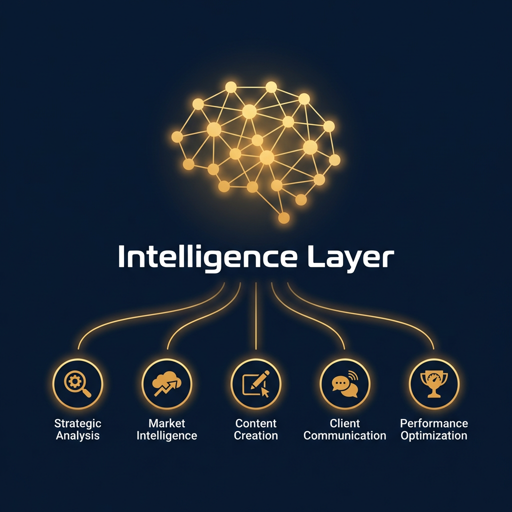 The Intelligence Layer: specialized agents with self-improvement feedback loops
